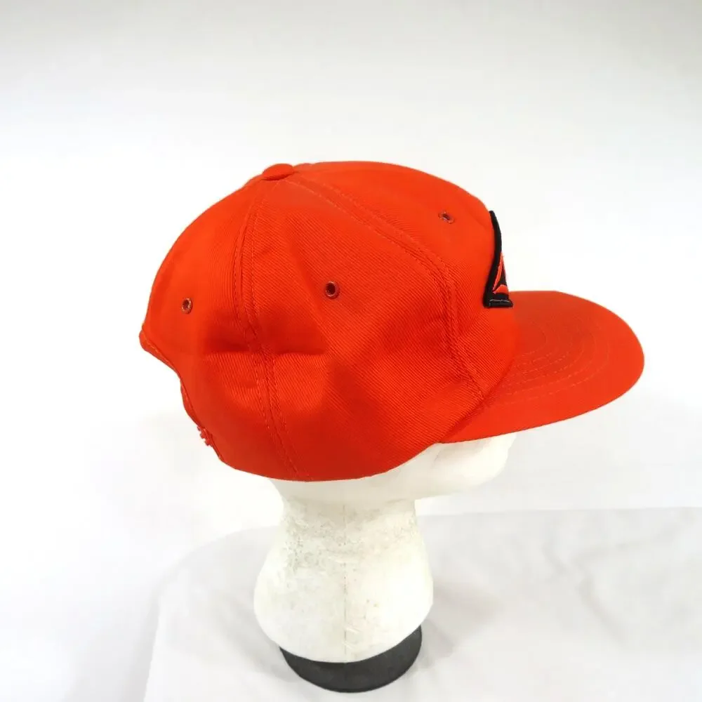 Swingster Roughneck Trucker Hat Cap Orange Black Made in USA Adjustable Snapback